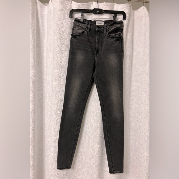 Frame Ali High-Rise Skinny Jeans in Gray - Sz. 25 - Picture 2 of 6
